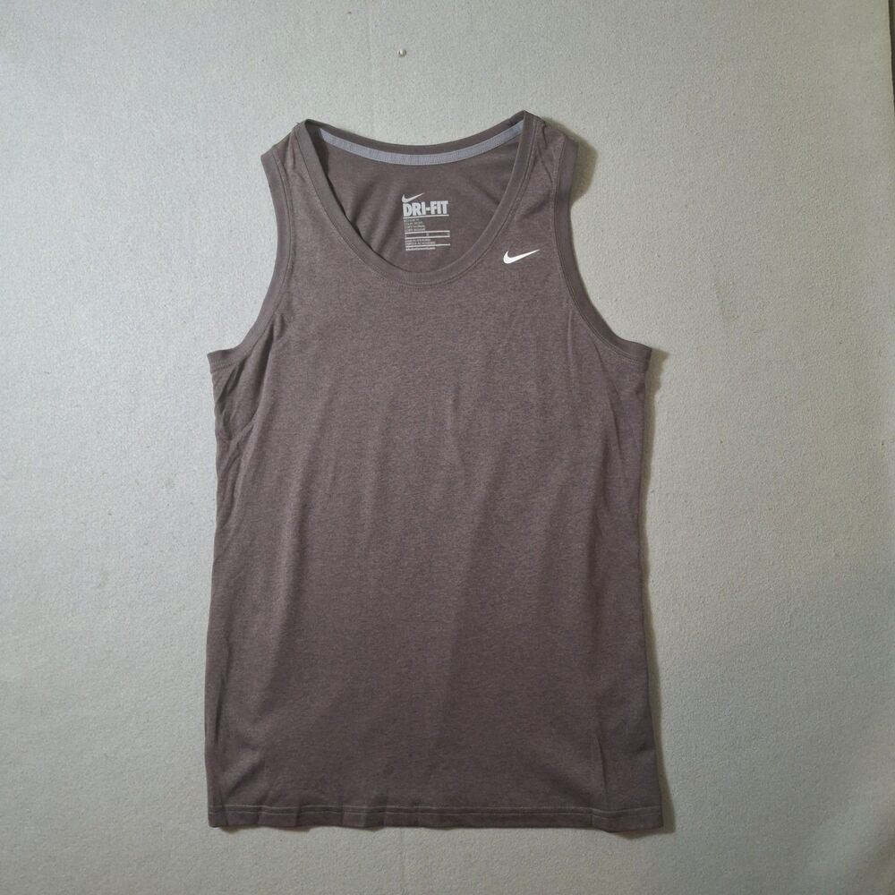 Nike Men's Size L Dri-Fit Regular Fit Training Tank Top Heather Brown Fall 2012